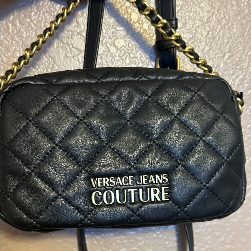 Gently used Versace Jeans Couture black bag